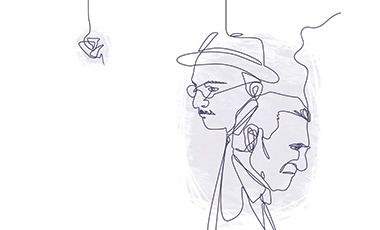 Ilustração de Fernando Pessoa e Miguel Torga: A dupla face dos mitos