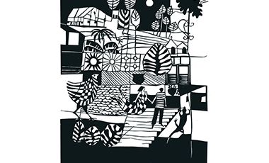 Ilustração de O estilete afiado de um artista plural