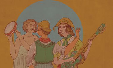 Ilustração de Feminas, as poetas trovadoras que foram ignoradas por nós