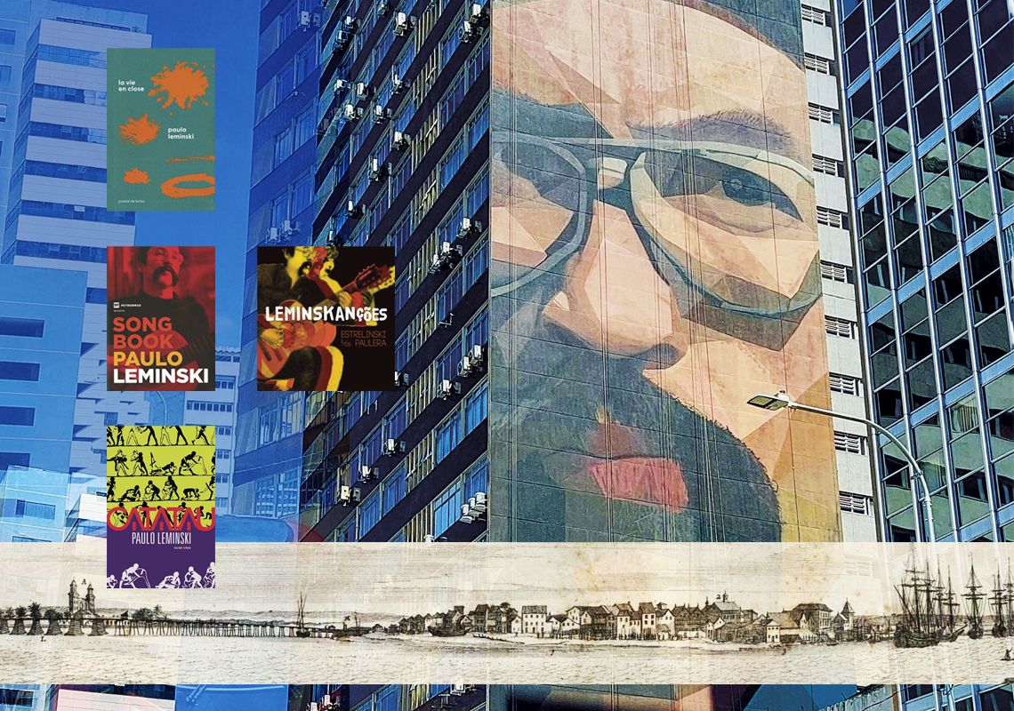 Mural do grafiteiro Gardpam homenageia Paulo Leminski numa das mais movimentadas ruas de Curitiba
