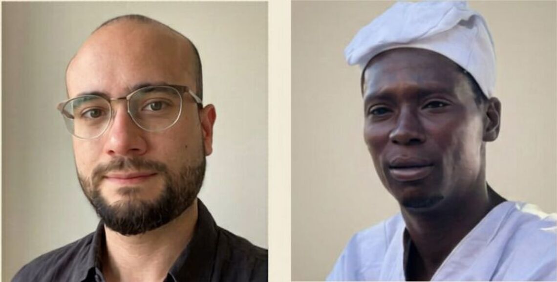 Bruno R. Véras e Mourtala Issifou participam da mesa Islã na África e nas Diásporas: Intercessões religiosas entre o Brasil e Norte do Benin. Foto: Divulgação