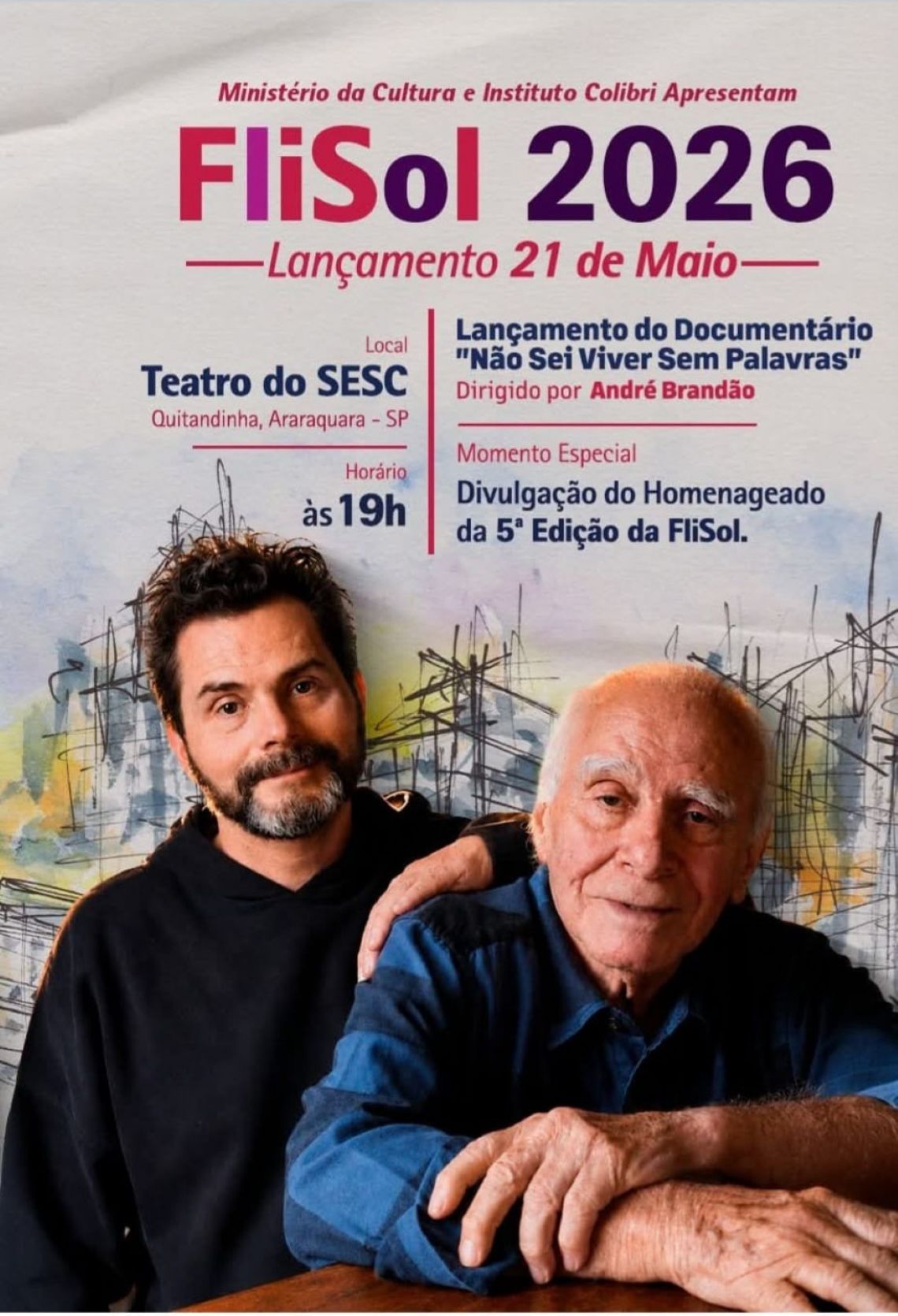 Durante pandemia da Covid, André Brandão produzi documentário sobre o pai Ignacio, que sera exibido no dia 21 na FLiSol 